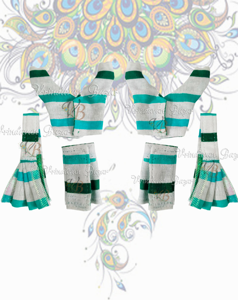 Plain fabric Gaur Nitai dress; Size 2 inch