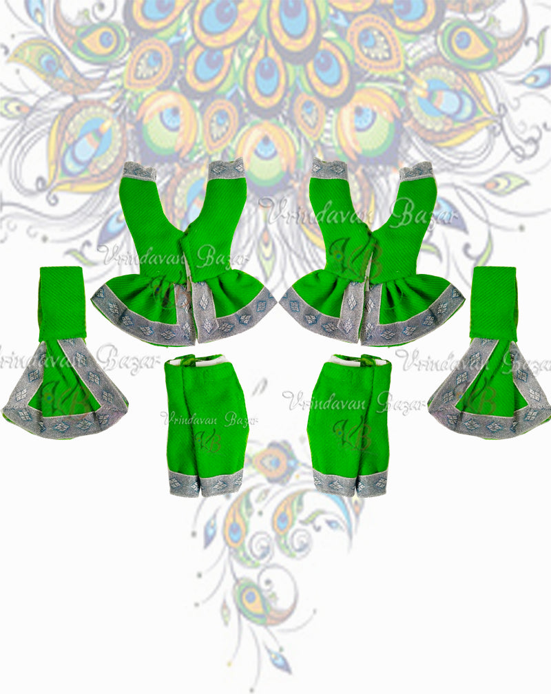 Winter green Gaur Nitai dress (Pant style); Size 3 inch