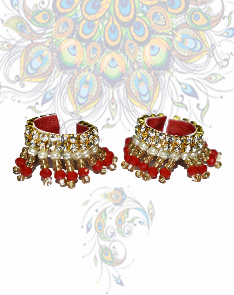 Designer payal/ kangan with stones and pearls