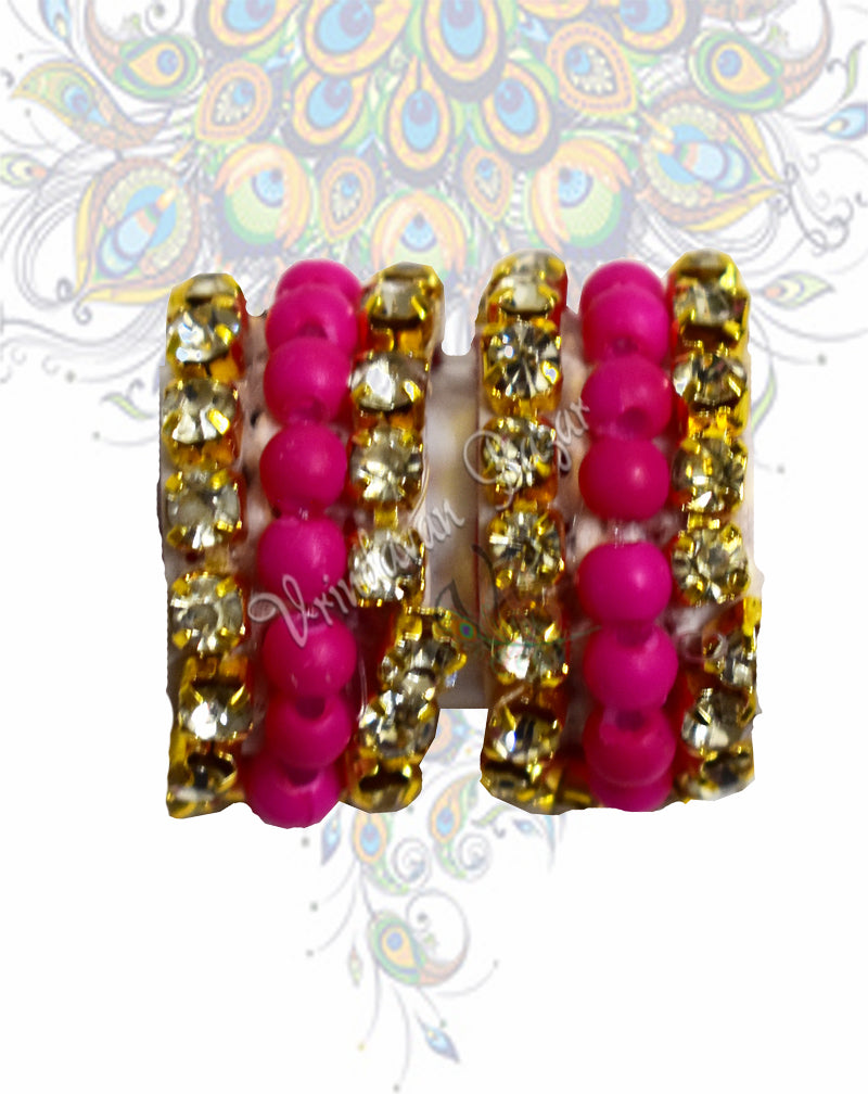 Colour beads with rhinestone kangan