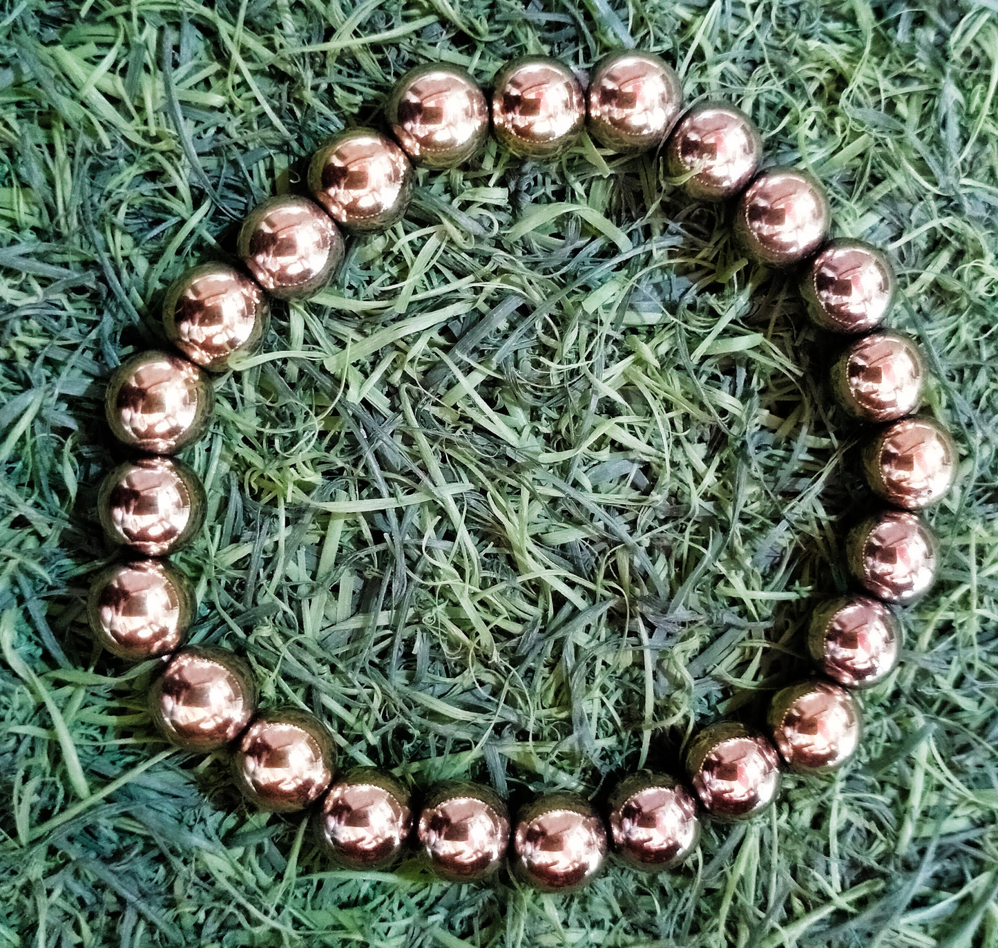 Golden pyrite stone bracelet