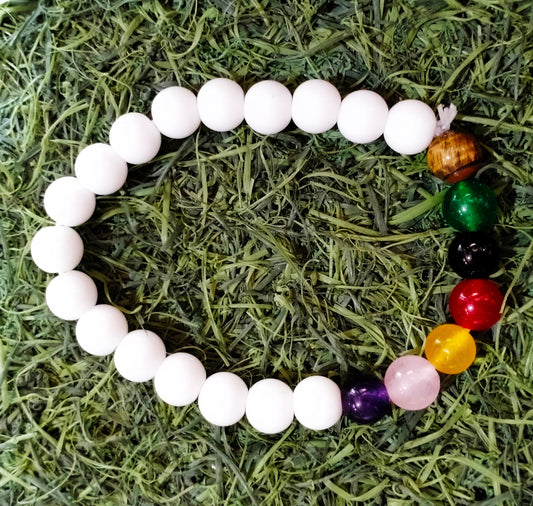 Rainbow stone 7 chakra bracelet