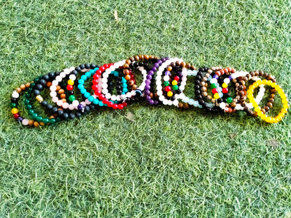 Tigereye with evil eye bead bracelet