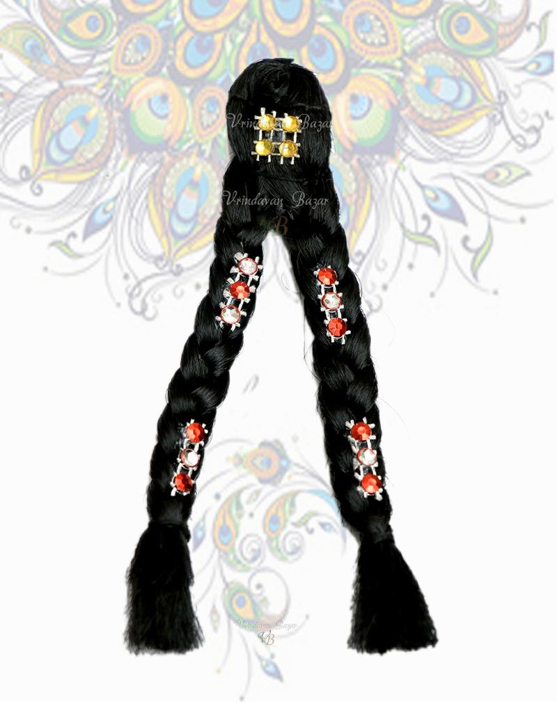 Radha decorated hair with 2 braid- 5 inch