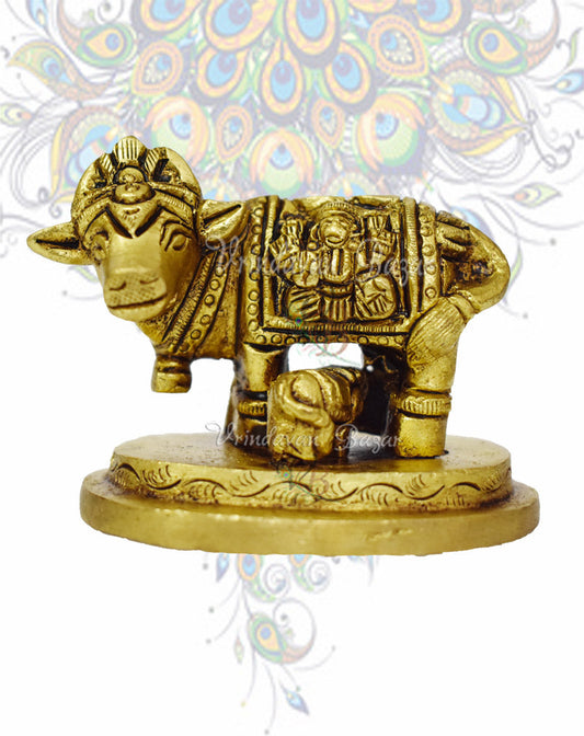 Brass Cow with Calf 7 x 5 x 6 cm