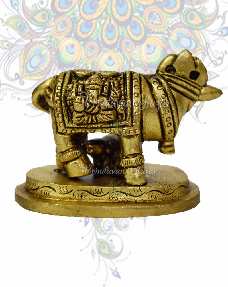 Brass Cow with Calf  7 x 5 x 6 cm