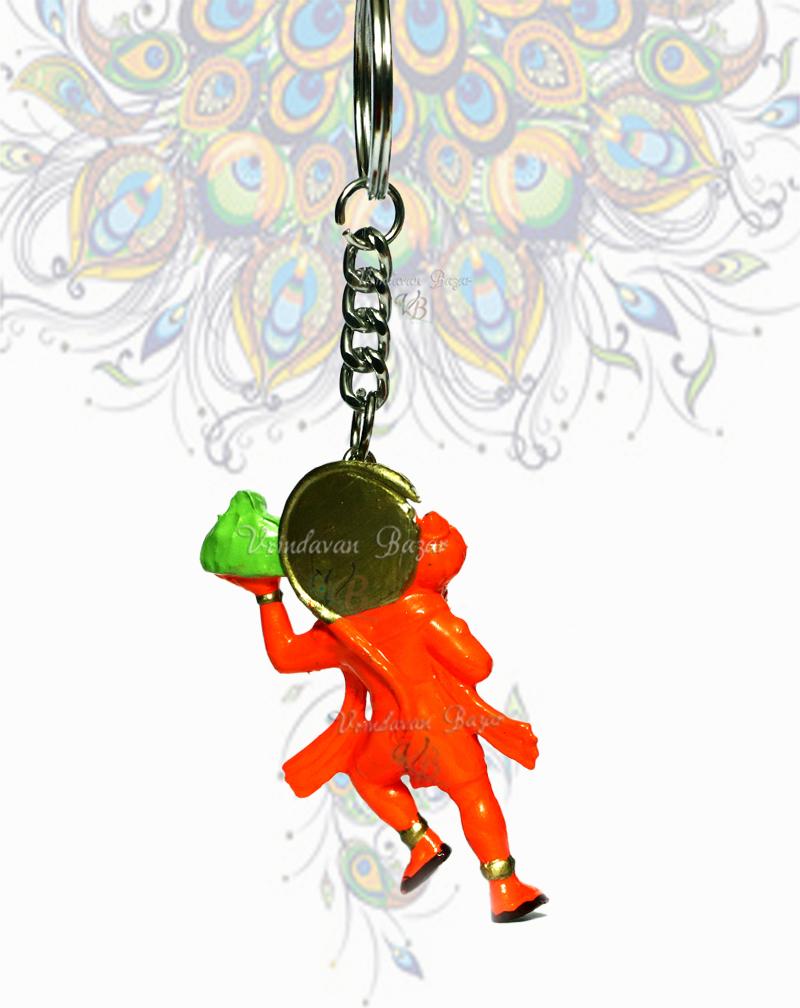 Lord Hanuman flying with sanjeevani mountain keyring