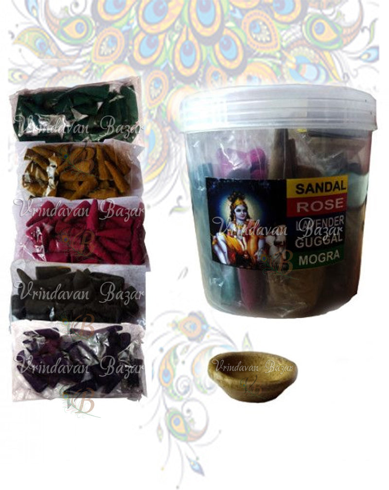 Mix fragrance- Dhoop Cones -Sandal, Lavender, Rose, Guggal