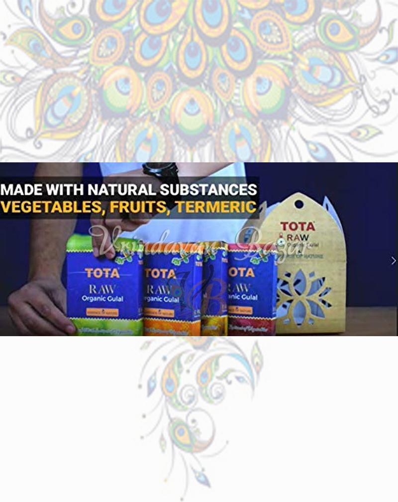 Raw Organic Gulal, Pure Herbal Holi Colour Powder, Rangoli, Photoshoots, Party (40gm Each , Green, Pink, Yellow, Orange)