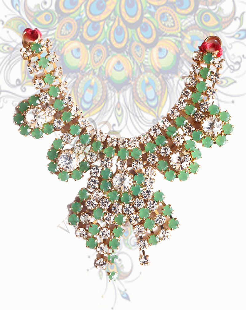 Simple rhinestone hansuli/ mala