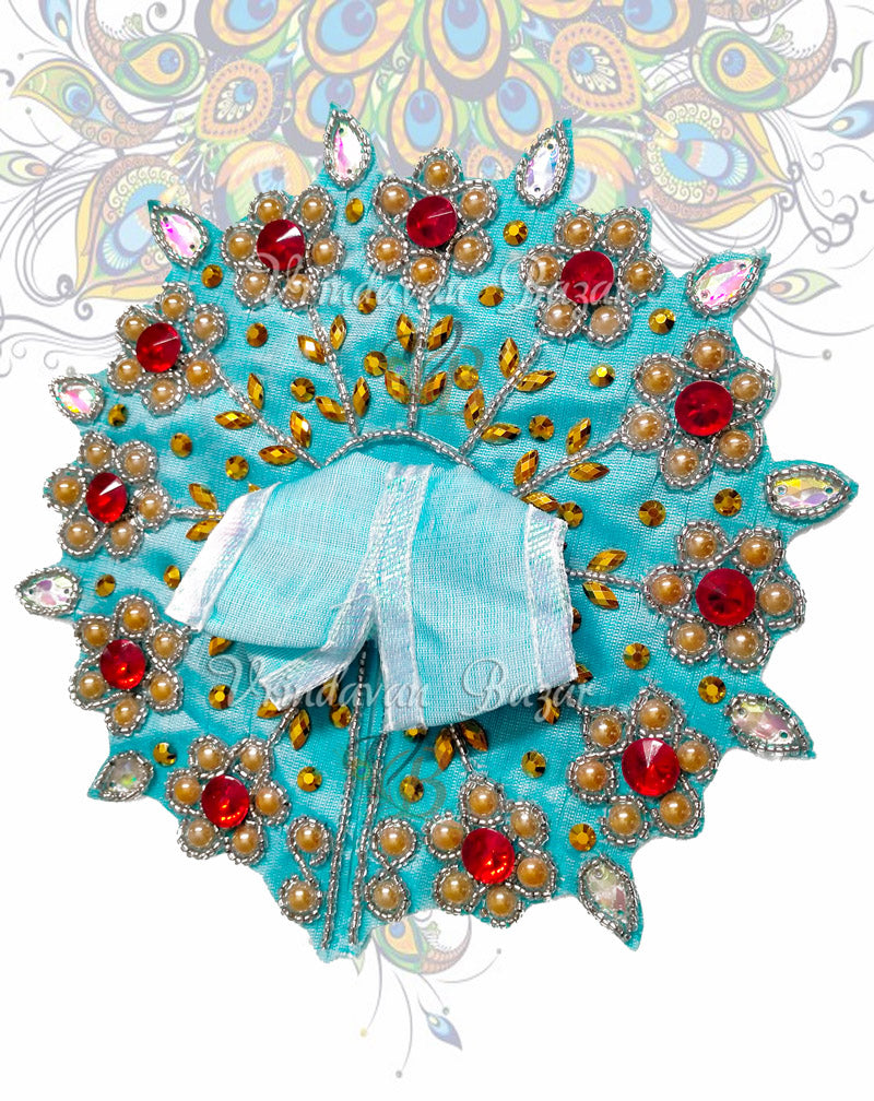 Flowers with leaves design zari laddu gopal dress