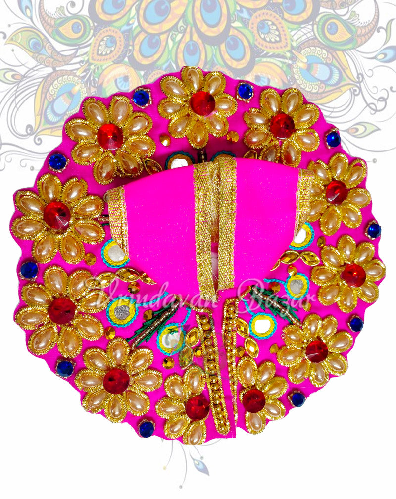 Garden of flowers with small mirrors laddu gopal dress