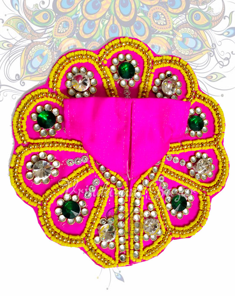 Panel with flower design zari laddu gopal dress