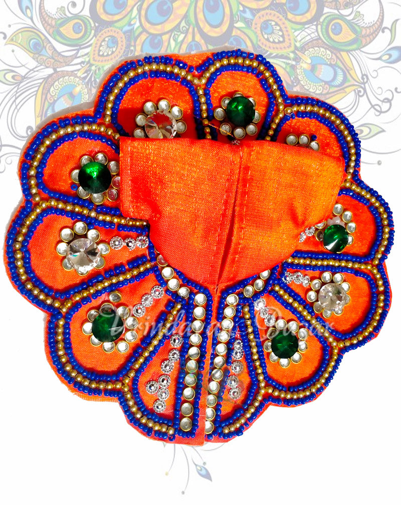 Panel with flower design zari laddu gopal dress