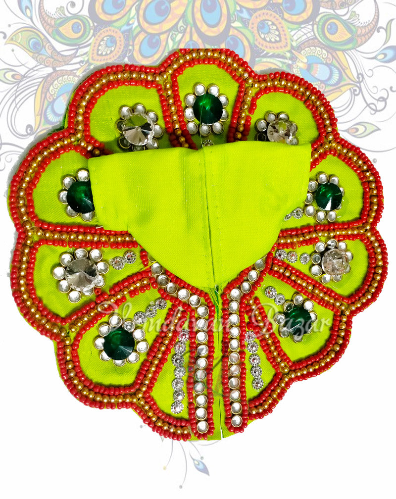 Panel with flower design zari laddu gopal dress