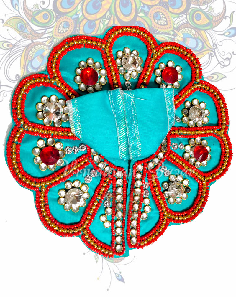 Panel with flower design zari laddu gopal dress