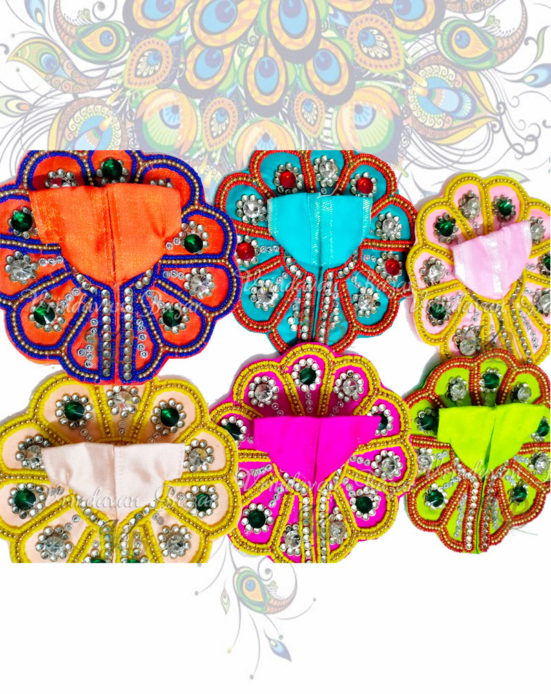 Panel with flower design zari laddu gopal dress