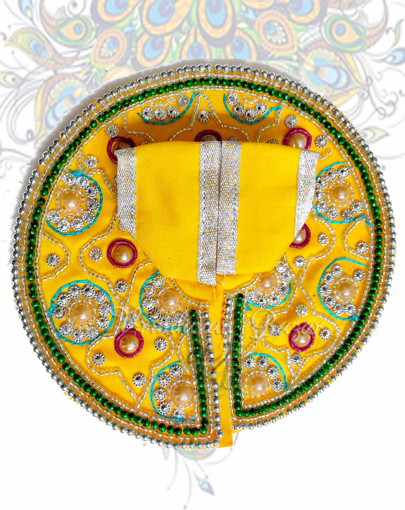Mandala work zari laddu gopal dress