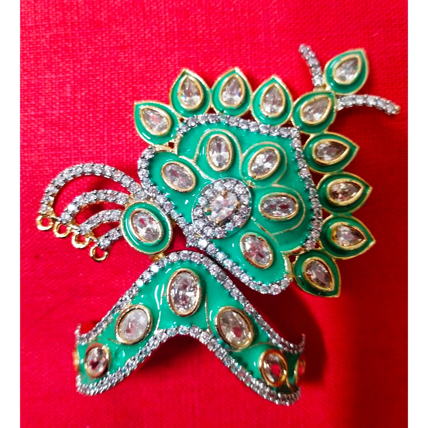 Kundan embellished artificial stone Mukut