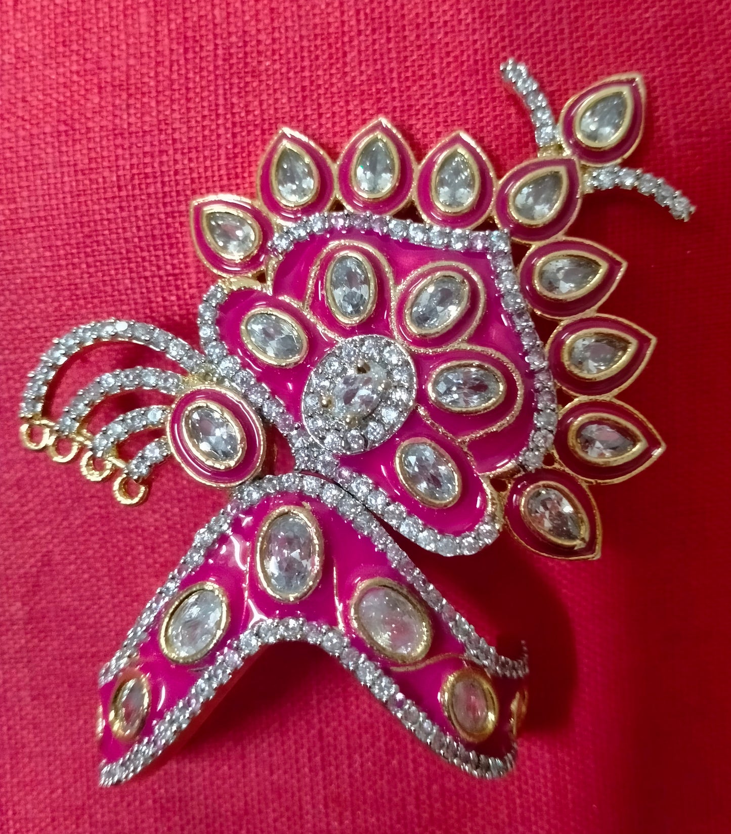 Kundan embellished artificial stone Mukut