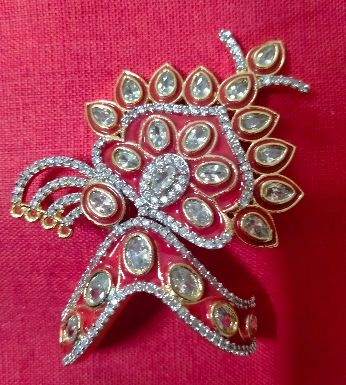 Kundan embellished artificial stone Mukut