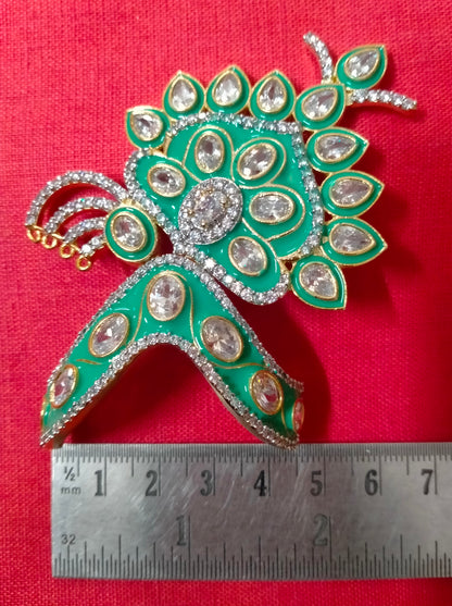 Kundan embellished artificial stone Mukut