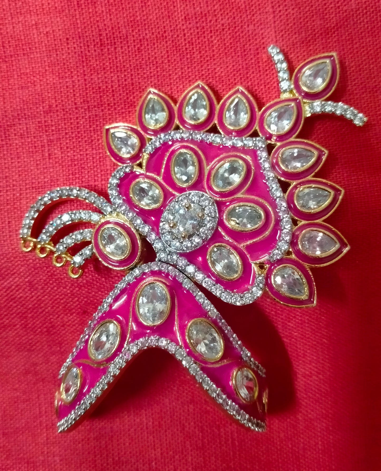 Kundan embellished artificial stone Mukut