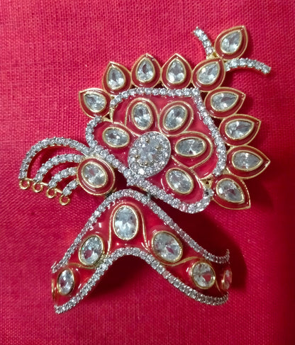 Kundan embellished artificial stone Mukut