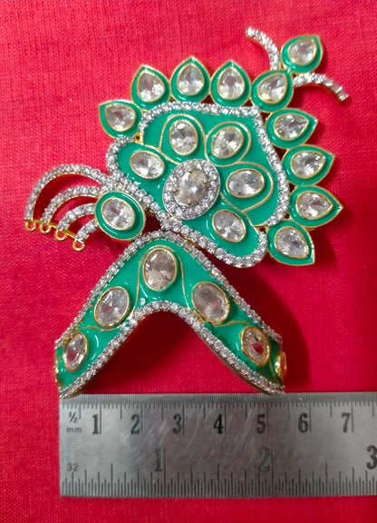 Kundan embellished artificial stone Mukut