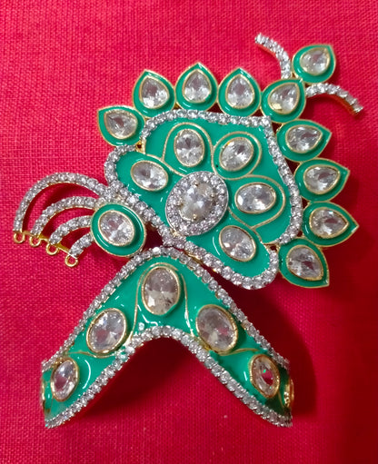 Kundan embellished artificial stone Mukut