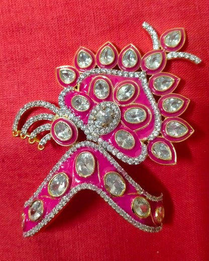 Kundan embellished artificial stone Mukut