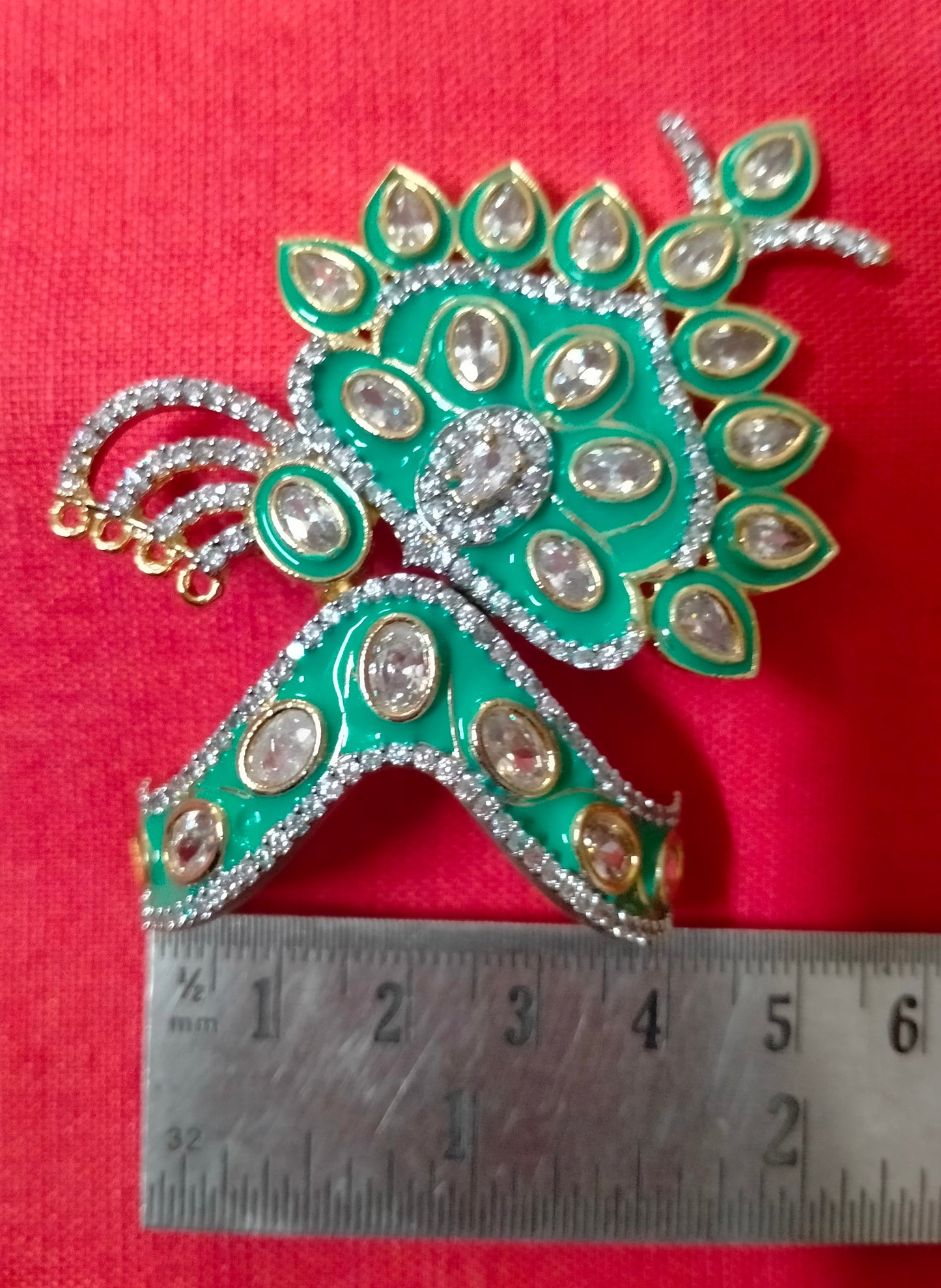 Kundan embellished artificial stone Mukut