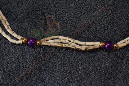 Purple bead fancy tulsi kanthi mala