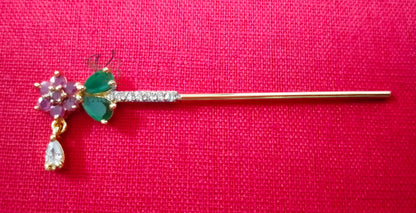 Flower with leaves artificial stone flute