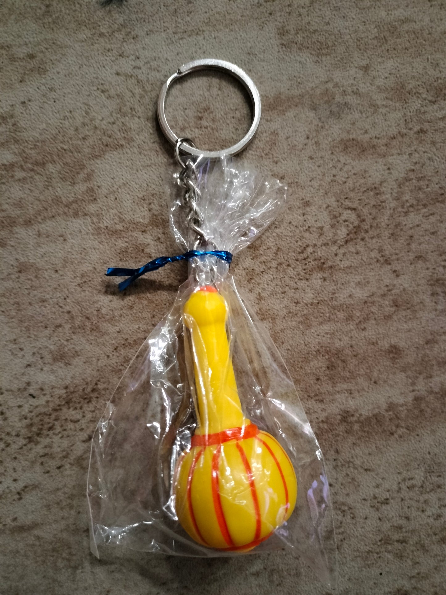 Yellow Mace Key Ring