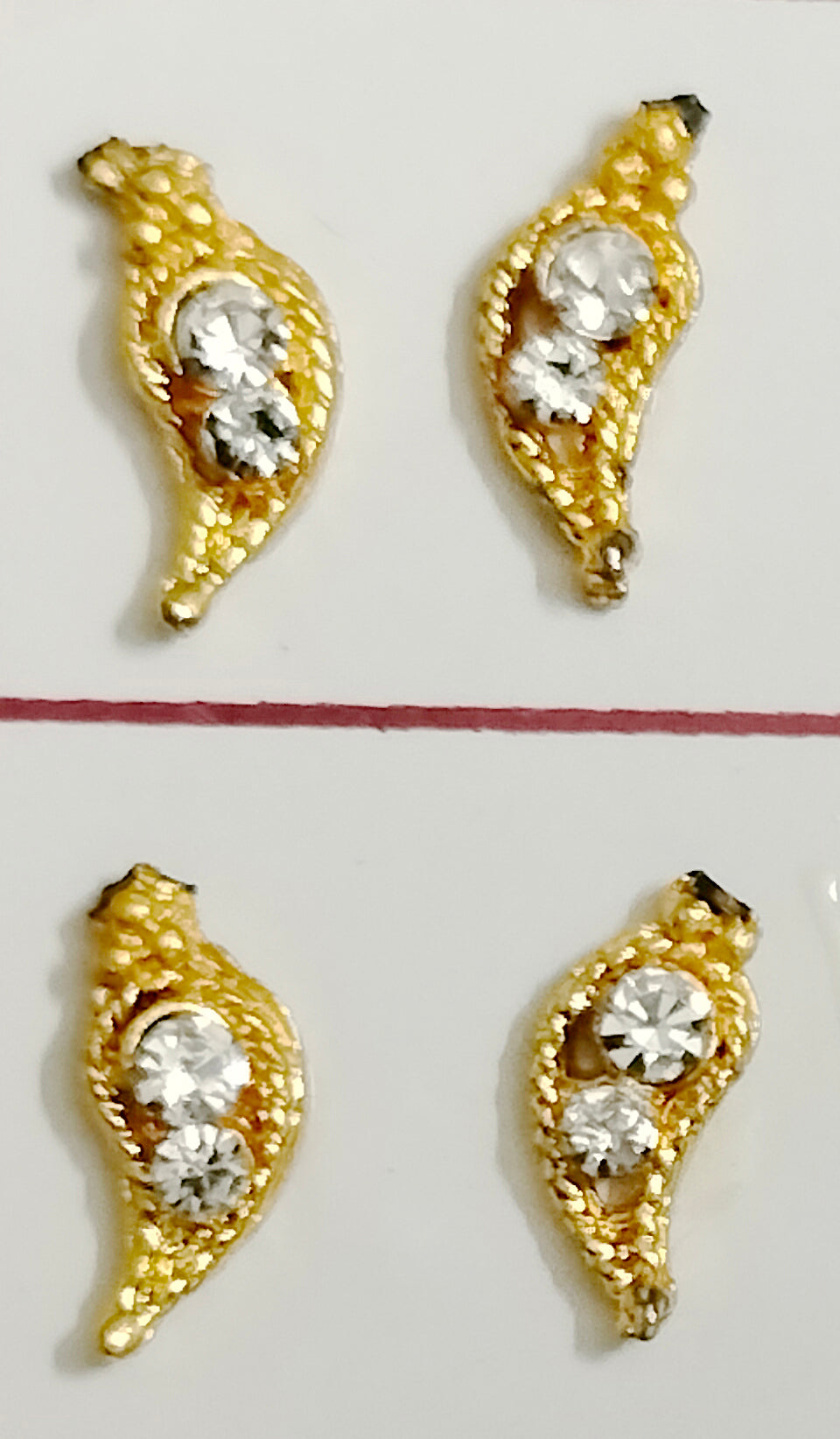 Golden sticking earring for small deities with free wax glue