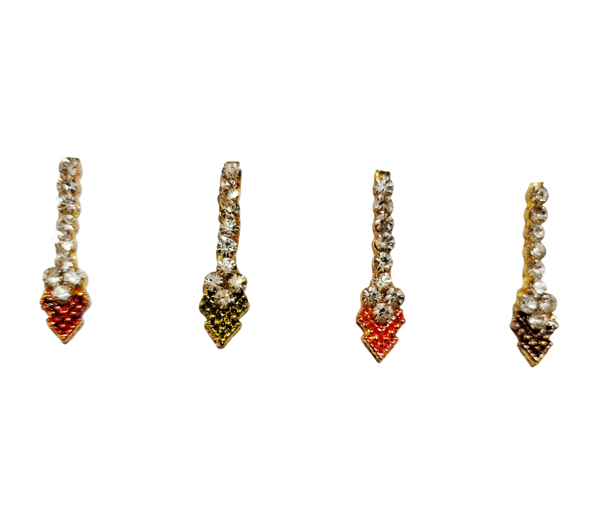 Stone studded drop sticking bindi /earring