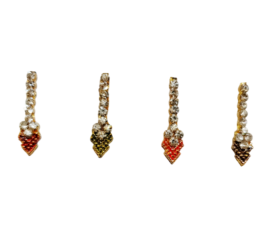 Stone studded drop sticking bindi /earring