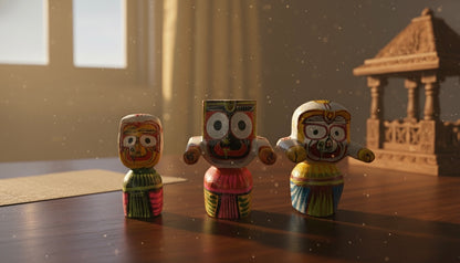 Lord Jagannatha, Baladeva and Subhadra Soft Toy- 10.5 inch