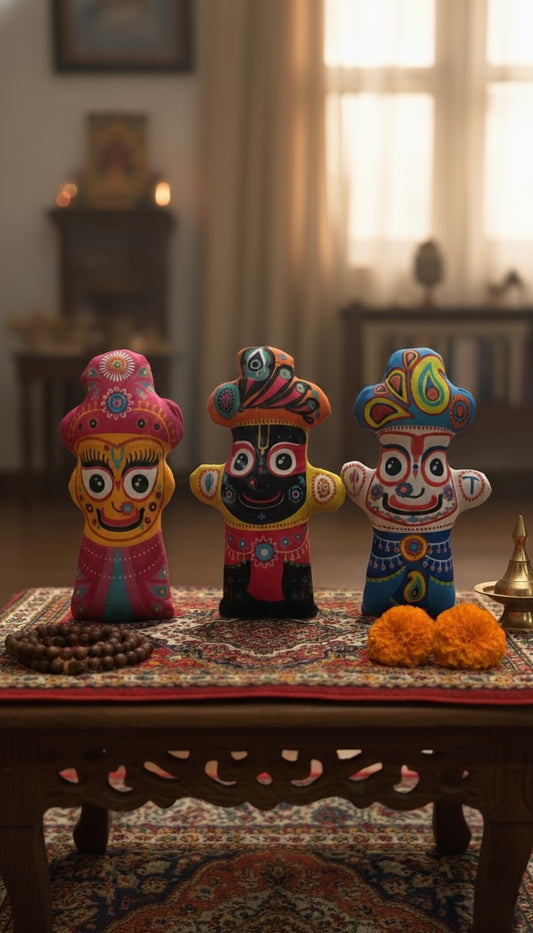 Lord Jagannatha, Baladeva and Lady Subhadra soft toy