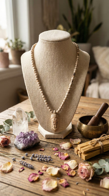 Small Radha pendent in tulsi kanthi