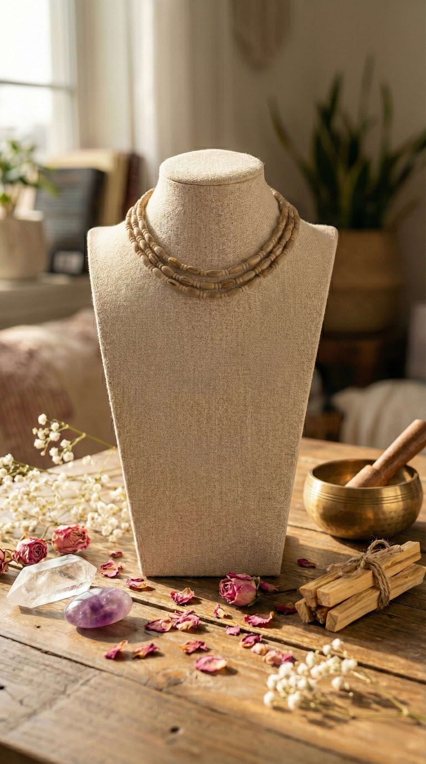Mridangi with 2 oval bead alternate tulsi kanthi