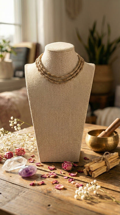 Mridangi with 2 oval bead alternate tulsi kanthi