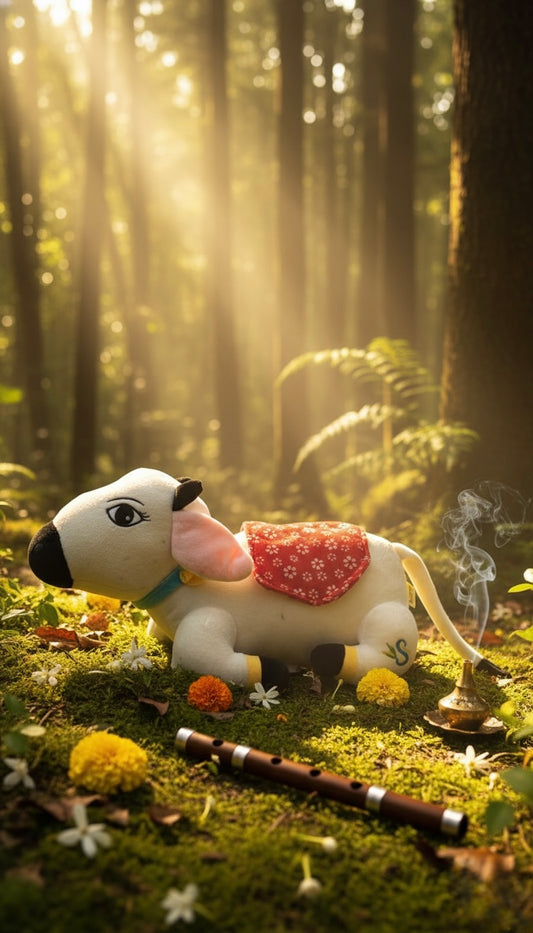 Surabhi Cow Soft Toy – Plush & Devotional Gift