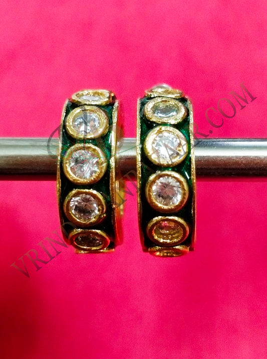 Kundan with artificial stone kangan/ bangle