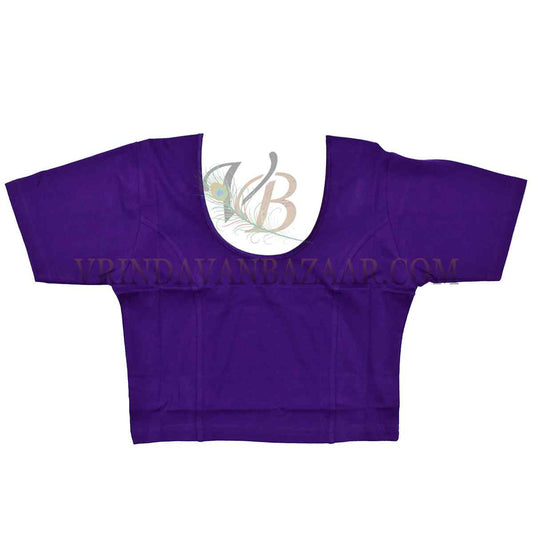 Purple readymade Indian tunic lyca saree blouse