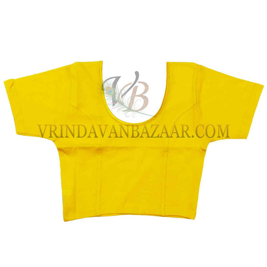 Yellow readymade Indian tunic lyca saree blouse