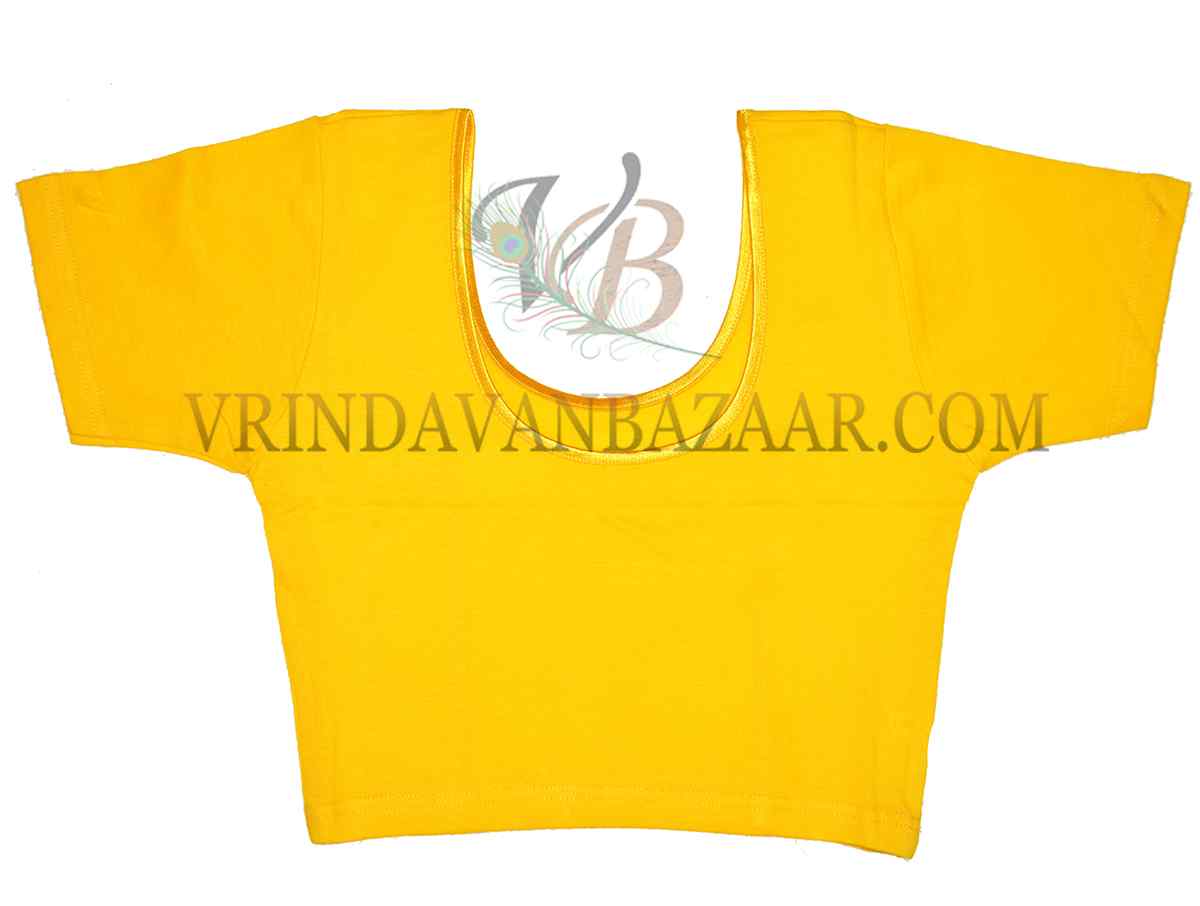 Yellow readymade Indian tunic lyca saree blouse