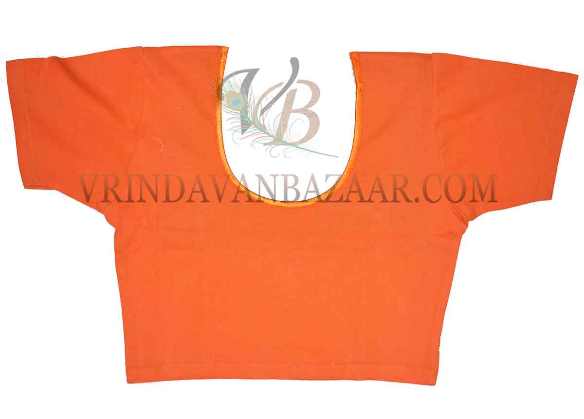 Orange readymade Indian tunic lyca saree blouse