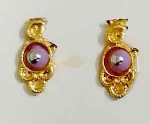 Mango motif traditional style sticking earrings